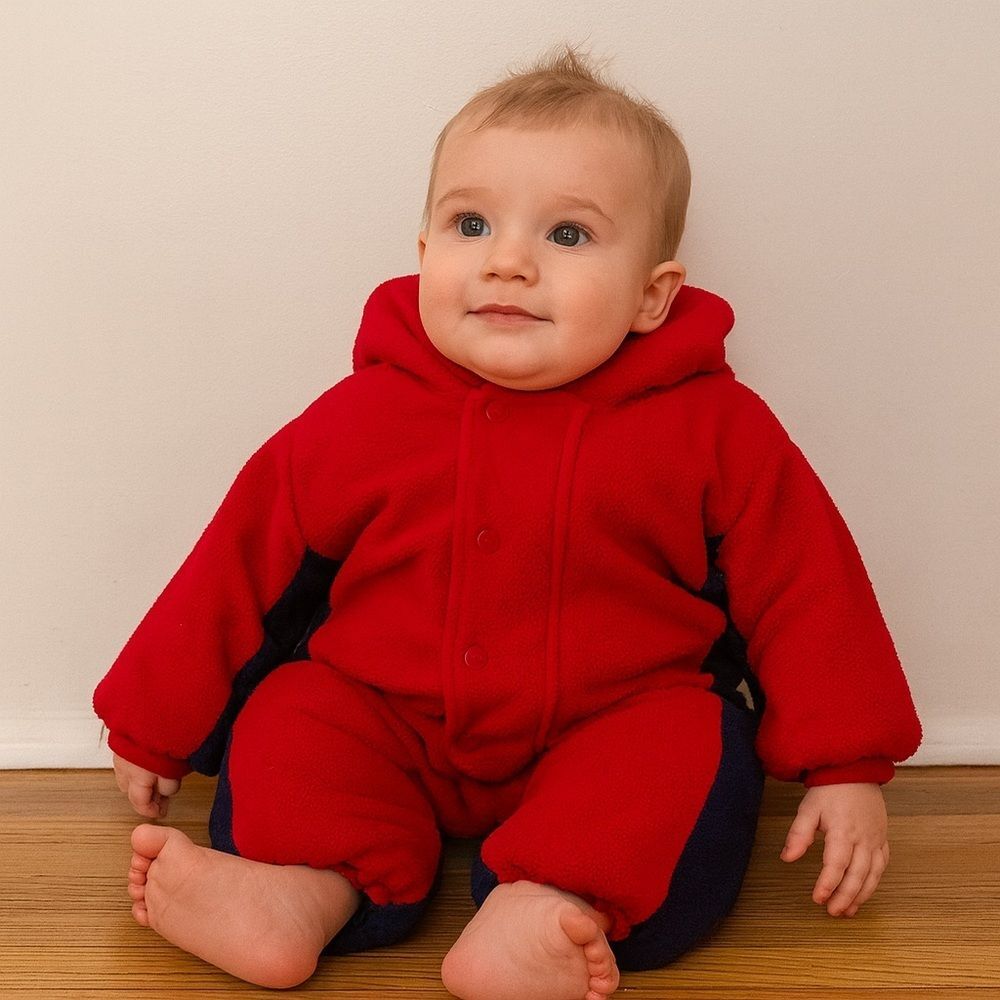 Small Wonders Winter Snow Fleece Puffer Snowsuit Toddler Baby Girl Boy 12 Months